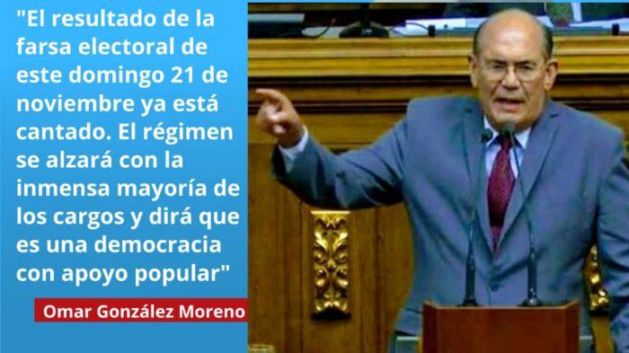El resultado de la «farsa electoral del 21 de noviembre» en Venezuela «está cantado»