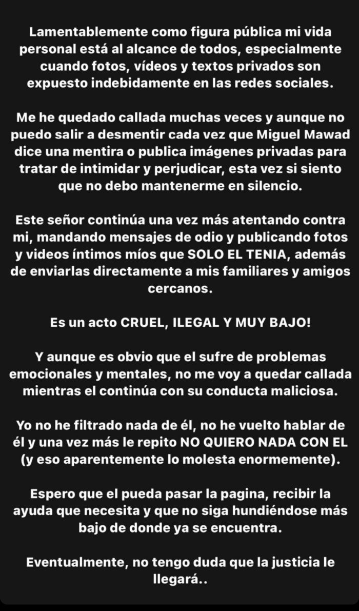 Los venezolanos Miguel Mawad y Aleska Génesis Castellanos envueltos en una espiral de filtraciones de intimidades y acusaciones mutuas – expresa.SE