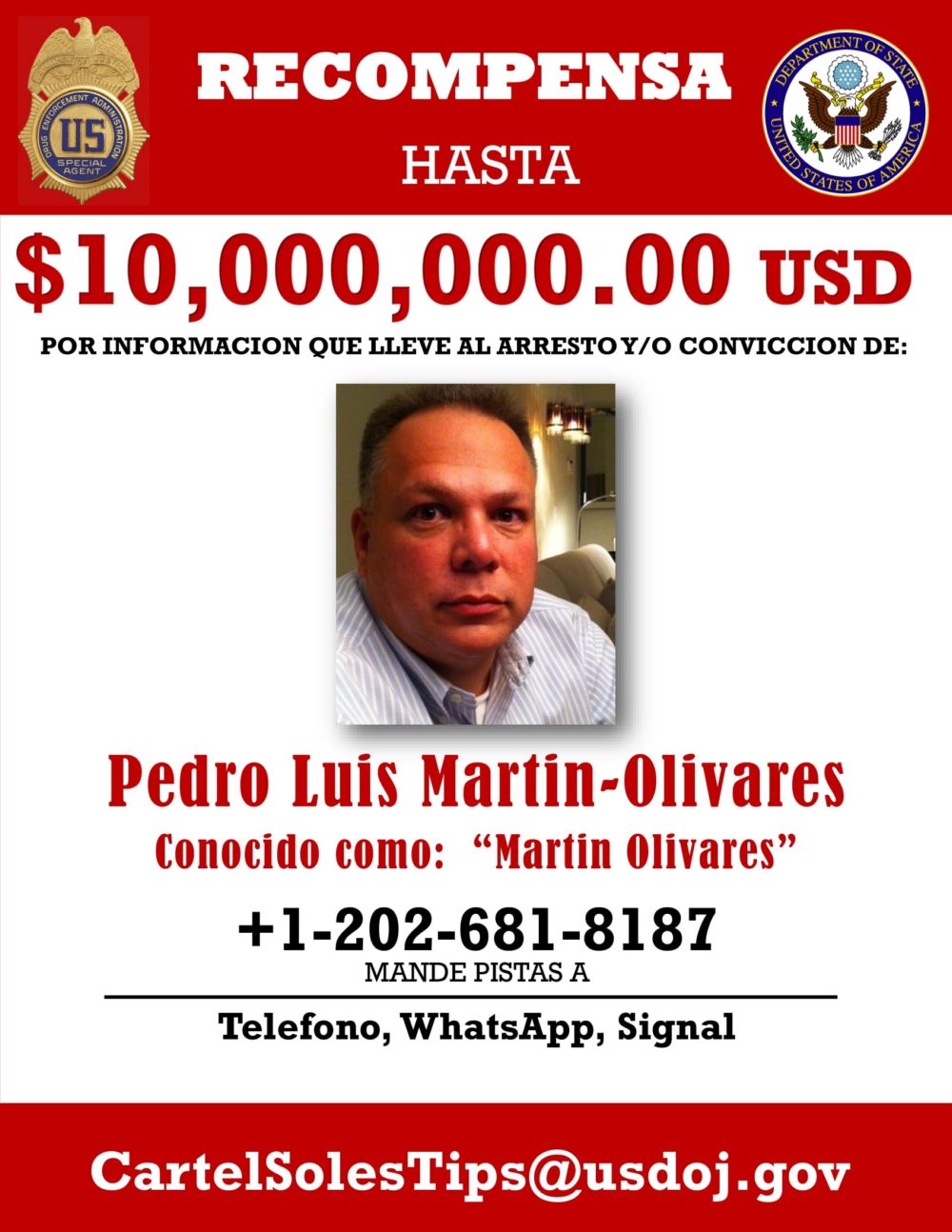 Con ayuda de una startup española familiares del fugitivo venezolano Pedro Luis Martín Olivares intentan hacerse invisibles en Internet pero se hacen más visibles a los ojos de la justicia federal estadounidense