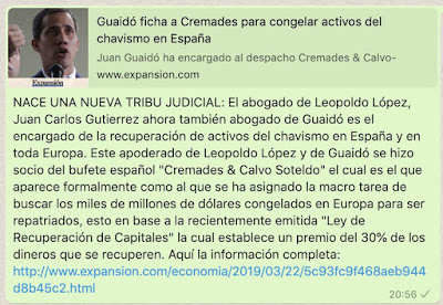 Contrata Nueva Tribu Judicial para congelar activos del chavismo en España