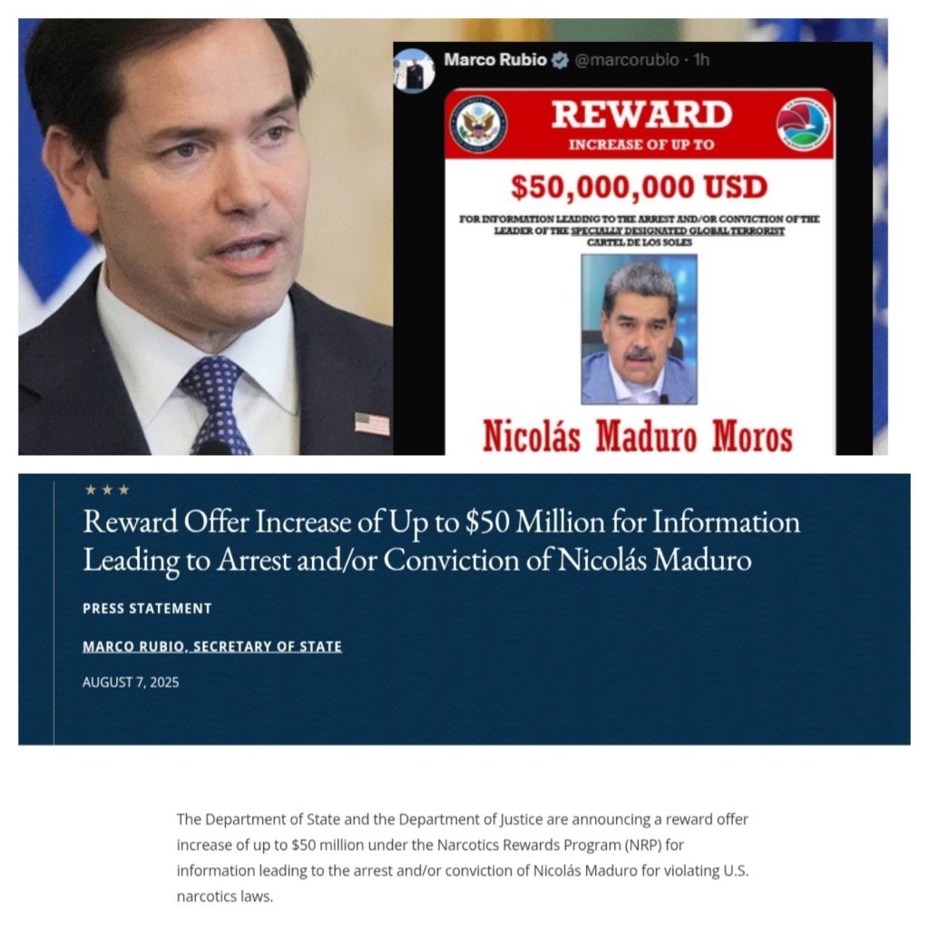 Los dogmas detrás de los $50 millones por Maduro /Comunicado del secretario de Estado Marco Rubio exige un «acto de fe geopolítico» – La Tabla Blog