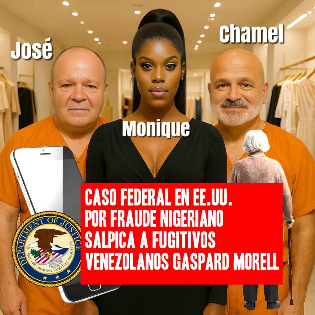 Venezolanos José y Chamel Gaspard Morell salpicados por caso federal de fraude nigeriano en EE.UU.