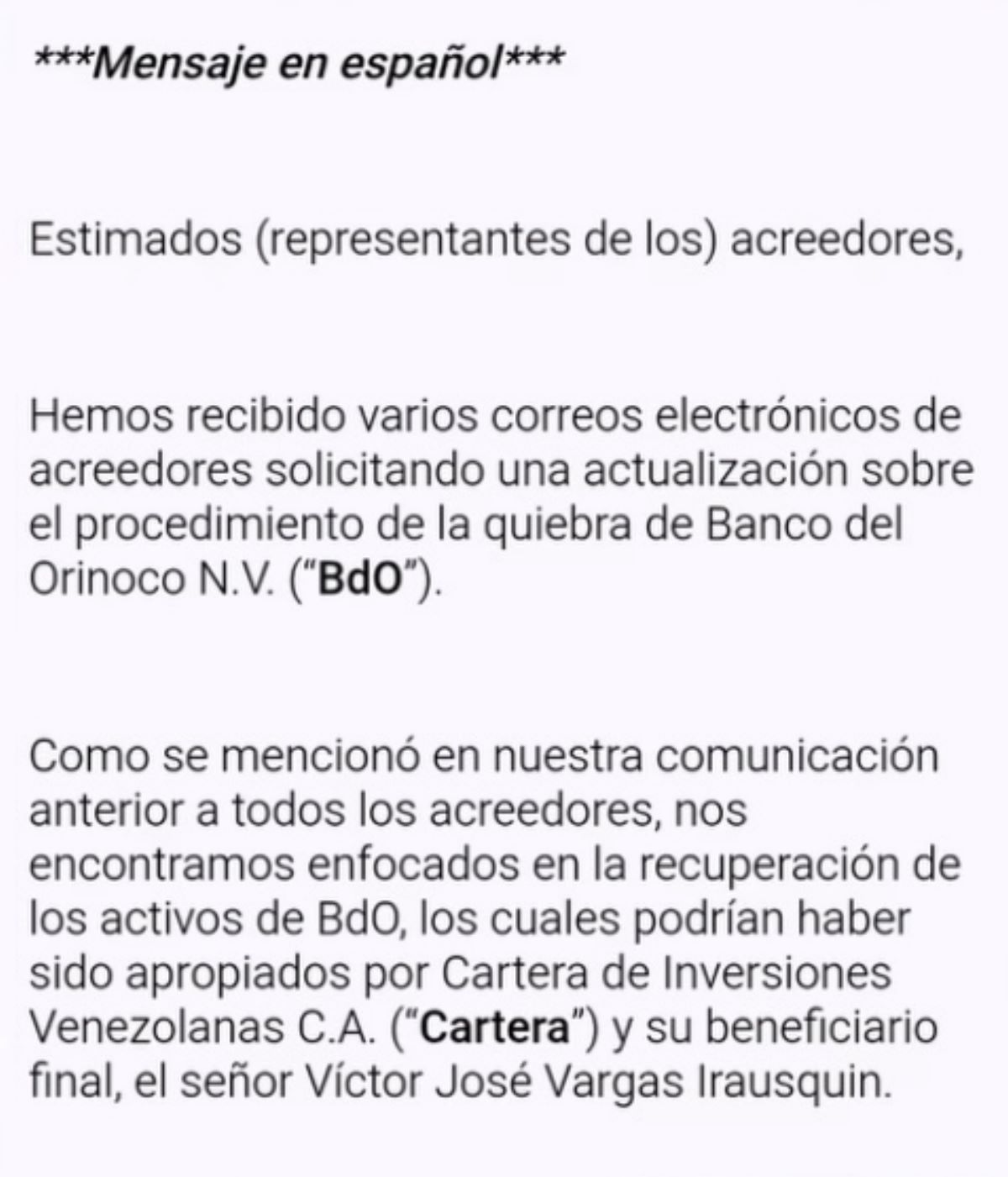 Desvelan denuncia penal contra Víctor Vargas y Luis Alfonso de Borbón por fraude en la quiebra del Banco del Orinoco en Curazao