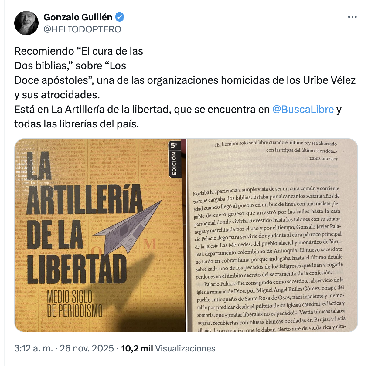 “El cura de las dos biblias” y la memoria incómoda de un país