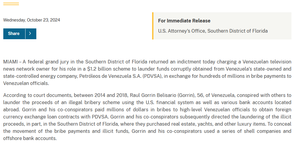 De Globovisión a la “Flota Fantasma”: El expediente definitivo contra Raúl Gorrín.