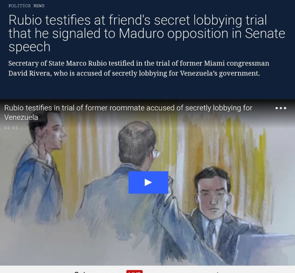 Propuesta de renuncia de Maduro a cambio de levantamiento de sanciones ya se discutía en 2017 a través de lobby clandestino impulsado por un «alto pana» de Marco Rubio – La Tabla Blog