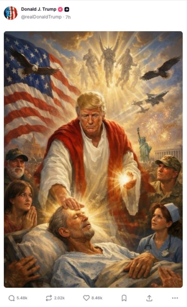 nueva imagen como Jesucristo sanador confirma la estrategia de autopromoción divina – La Tabla Blog