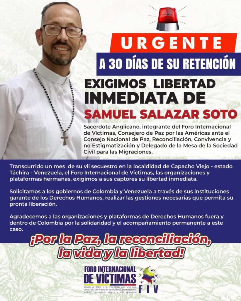 Sigue desaparecido pastor colombiano secuestrado hace un mes en el Táchira